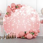 Rosa Rose Gold Bokeh Geburtstag Party Runden Hintergrund